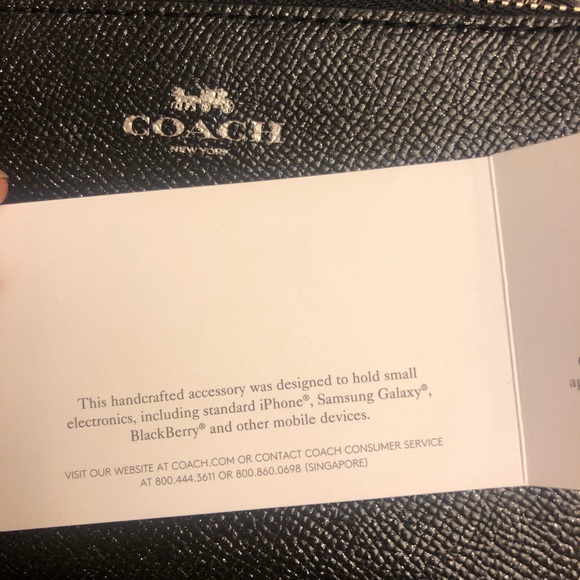 Coach Crossgrain Leather Glitter Zip Wristlet - Picture 8 of 8